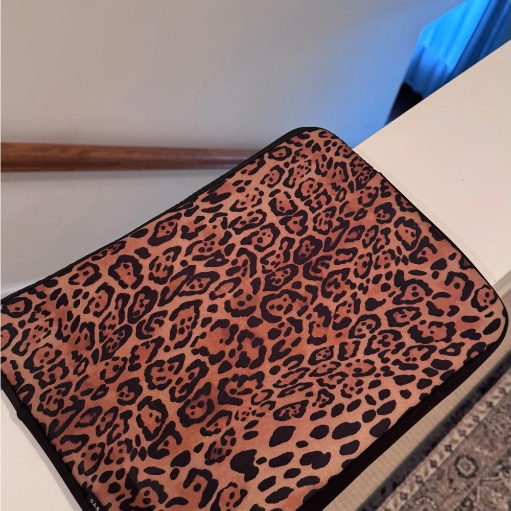 Dabney Lee Leopard Print Laptop Sleeve - Brown & Black